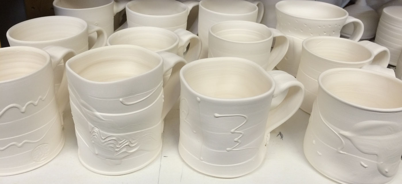 cori sandler bisqued mugs