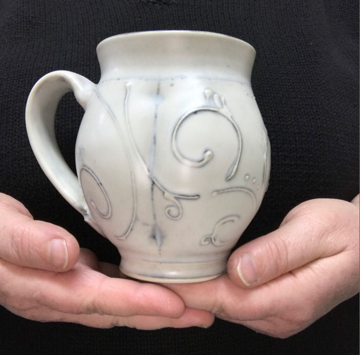 Cori Sandler cinderella coach mug white